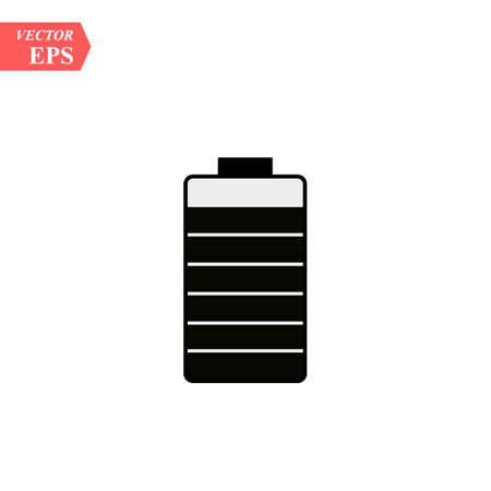 full battery icon isolated on white background eps10のイラスト素材