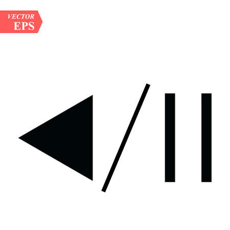 Audio icons. Play and pause buttons. Vector illustration. eps10のイラスト素材