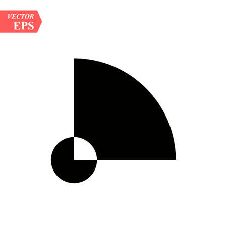 Minimalistic geometric design for logo. Simple figure, form in black white color eps10のイラスト素材