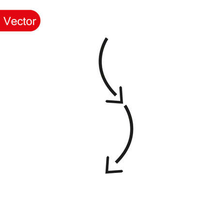 Arrow icon in trendy flat style isolated on background. Arrow icon page symbol for your web site design Arrow icon logo, app, UI. Arrow icon Vector illustration,のイラスト素材