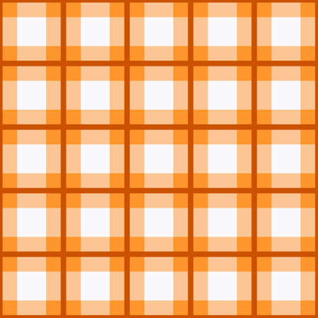 Seamless tartan plaid pattern. Traditional checkered fabric texture in palette of orange, yellow, and white. eps 10のイラスト素材