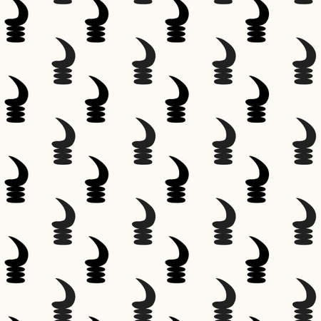 Seamless African Adinkra Pattern - black and white digital art ritual symbols and screen printing nations and tribes Akans of Ghana and Cote DIvoire. eps 10のイラスト素材