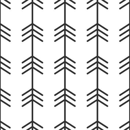 black arrows on white background seamless vector pattern illustration eps10のイラスト素材