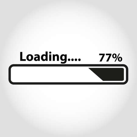 Loading vector icon. Loading style sign for mobile concept and web design. Downloading symbol logo illustration.のイラスト素材