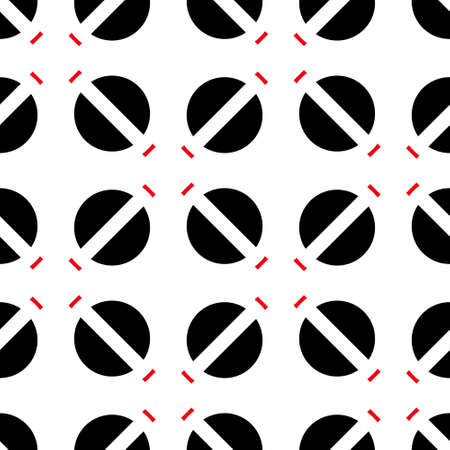 Black and white seamless pattern Pills vector icon. Medical and HealthCare Symbolのイラスト素材