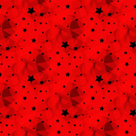 Vector pattern made with white stars red backgroundのイラスト素材