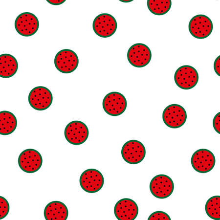 Seamless Pattern Background with Watermelon. Vector Illustration. EPS 10のイラスト素材