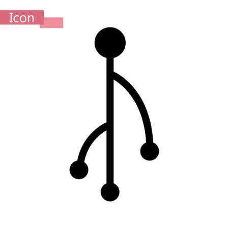 Abstract technology background with lines, circles and icons. Growth tree circuit concept with mobile phone, technology, laptop, cloud computing, usb, pad and router icons.のイラスト素材