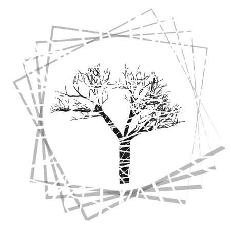 Nature and plant concept represented by dry tree icon. isolated and flat illustration vectorのイラスト素材