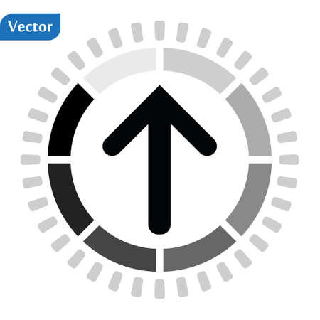 Loading Arrow Icon in trendy flat style isolated on white background. Arrow symbol for your web site design, logo, app, UI. Vector illustrationのイラスト素材
