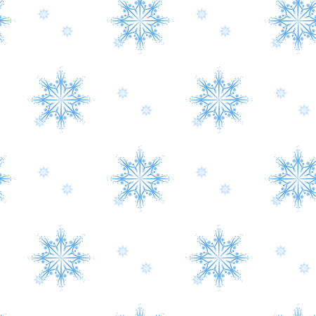 Seamless snowflakes background for winter and christmas theme. Vector illustration.のイラスト素材