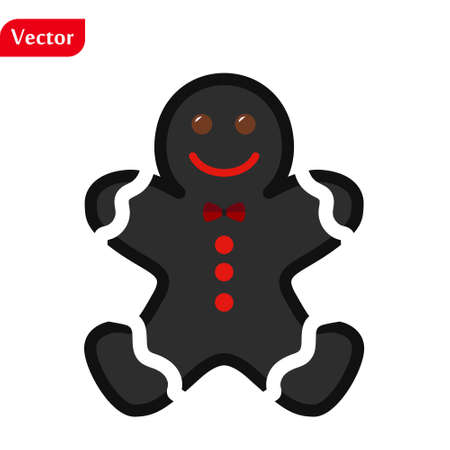 Gingerbread man icon, vector illustration design. Christmas collection.のイラスト素材