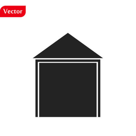 Home Icon vector. Simple flat symbol. Perfect Black pictogram illustration on white background.のイラスト素材