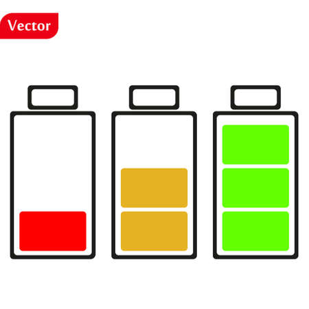 Battery load illustration isolated on white background, vector illustrationのイラスト素材