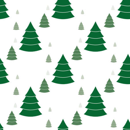 Simple seamless pattern background with Christmas trees. Vectorのイラスト素材