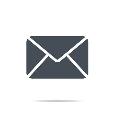 Email icon. Envelope Mail services. Contacts message send letter isolated flat eps10のイラスト素材