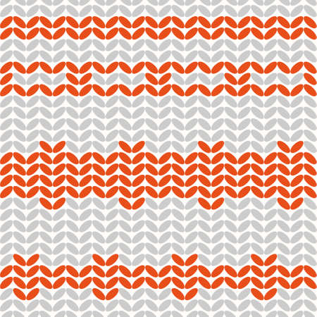 Full Seamless wool sweater pattern vector. Girls and boys wear design for fabric print. Background Textile Fashion illustration Red whiteのイラスト素材