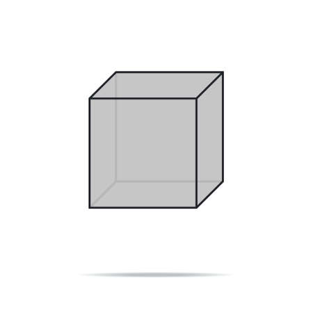Blank paper or cardboard box template. Vector illustration. eps10のイラスト素材