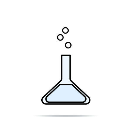 chemical flask icon. Element of Education for mobile concept and web apps icon. Outline, thin line icon for website design and development, app development on white backgroundのイラスト素材