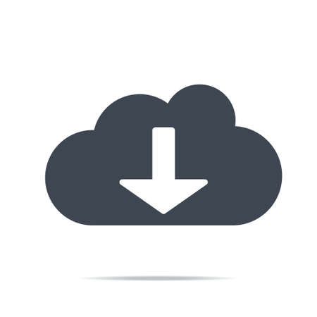 Cloud download icon. Download icon, digital cloud, music, video upload, media application, phone...