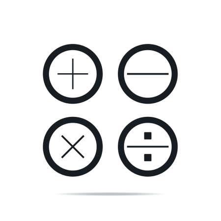 Calculator flat icon. Single high quality outline symbol of calculation for web design or mobile app. Thin line signs of internet for design logo, visit card, etc. Outline pictogram of calculatorのイラスト素材