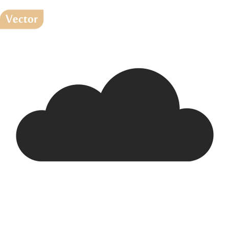Cloud Icon Vector. Simple flat symbol. Perfect Black pictogram illustration on white background. eps10のイラスト素材
