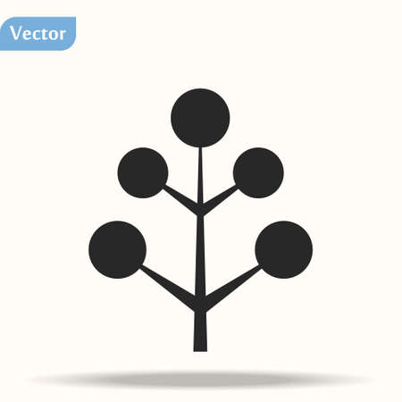 Apple tree illustration. Fruit tree symbol icon.のイラスト素材