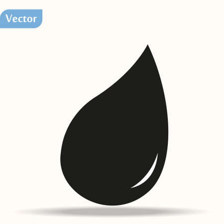 water drop icon on white background eps 10のイラスト素材