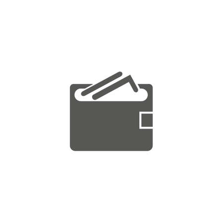 Wallet Icon in trendy flat style isolated on grey background. Wallet symbol for your web site design, logo, app, UI.のイラスト素材