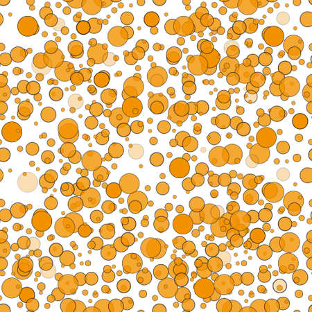 Bubbles vector seamless pattern. Yellow white color beer texture.のイラスト素材