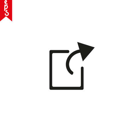 Share icon with square and black arrow vector illustration on transparent background eps10のイラスト素材