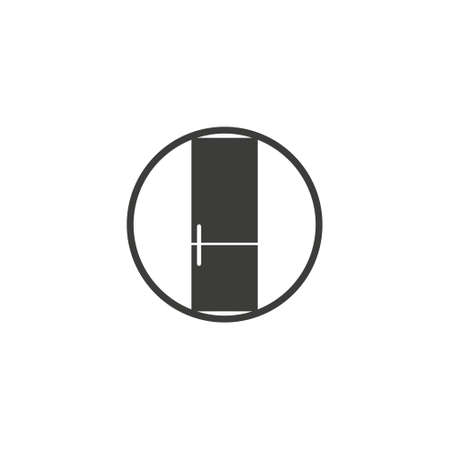 Freezer cold icon vector, filled flat sign, solid pictogram isolated on white. Refrigerator and snowflake symbol, logo illustration.のイラスト素材