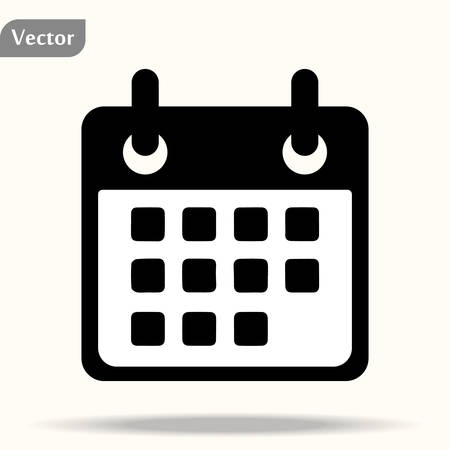 Calendar Icon in trendy flat style isolated on grey background. Calendar symbol for your web site design, logo, app, UI. Vector illustrationのイラスト素材
