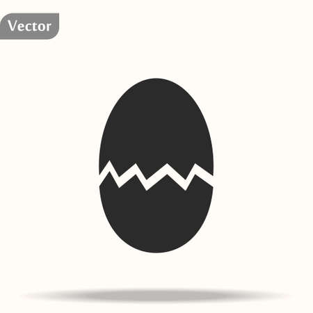 Broken egg icon in trendy isolated on grey background. Vector illustration. eps10のイラスト素材