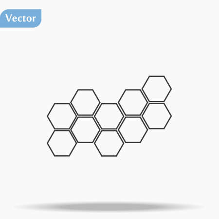 Honeycombs line icon vector. Trendy flat honeycombs icon on white background. Vector illustration can be used for web and mobile graphic design, logo, eps10のイラスト素材