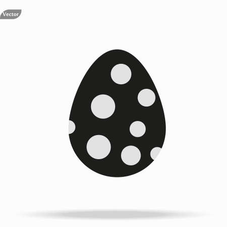 Egg Icon vector. Simple flat symbol. Perfect Black pictogram illustration on white background. eps 10のイラスト素材