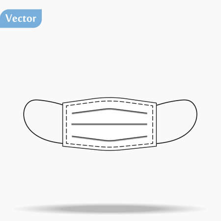 Face mask, Dentist mask, illustration, Vector, isolated on white backgroundのイラスト素材