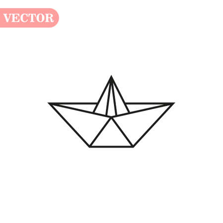 Vector Paper Ship isolated on white background. eps10のイラスト素材