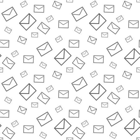 Mail envelope seamless pattern background.  Email symbol pattern.のイラスト素材