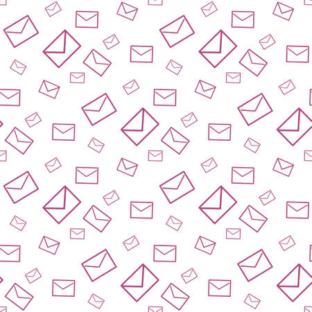 Mail envelope seamless pattern background. Business concept vector illustration. Email symbol pattern.のイラスト素材