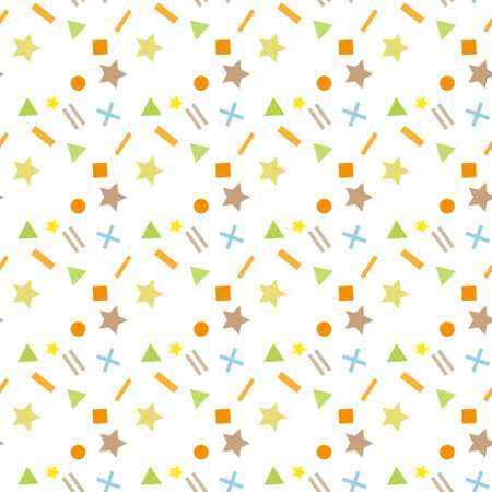 Abstract random colorful geometric figures seamless pattern. Transparent background layer. eps10のイラスト素材