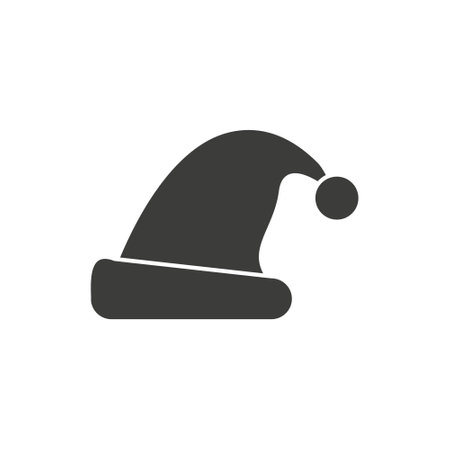Santa hat vector sketch icon isolated on background. Hand drawn Santa hat icon. Santa hat sketch icon for infographic, website or app.のイラスト素材