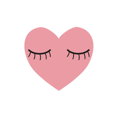 Sleepy hearts. Seamless vector patternのイラスト素材