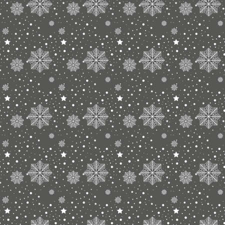 Snowflake Pattern - Snowflake vector pattern. Each snowflake is grouped individually for easy editing.のイラスト素材
