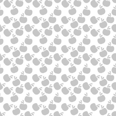 Watercolor seamless pattern with apples on the white background. Vector illustration. Hand drawn background. eps 10のイラスト素材