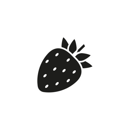 Strawberry vector icon. fruit icon. Strawberry vector illustration.のイラスト素材