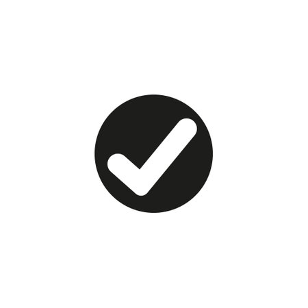 check mark icon design vector illustrationのイラスト素材