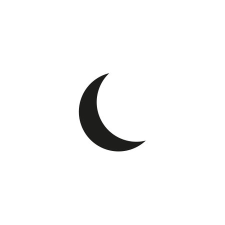 Moon icon . Moon an star icon. Logo illustration on white background. Flat design style.の写真素材