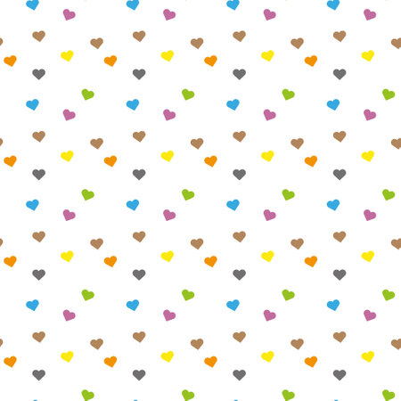 Pattern heart, pattern love, background heart. Red hearts seamless pattern.のイラスト素材