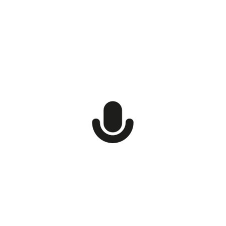 Vector icon of a classic microphone, perfect for audio, music, or podcast designs. Black and white, isolated on a white background. Editable stroke.のイラスト素材